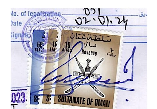 Embassy Attestation Stamp